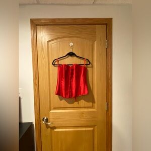 Chicastic Women’s Size XL Red Corset with Boning NEW/UNWORN